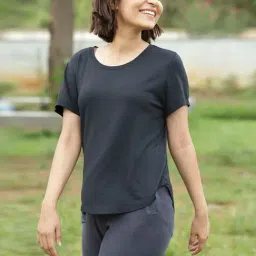 BlissClub Women Black Modal Sof-Tee-image-17