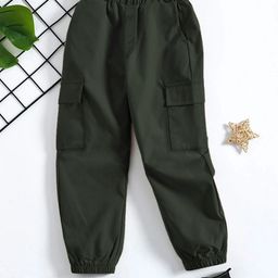 YK X Trampoline Boys Relaxed Pleated Cargos Trousers-picture-35