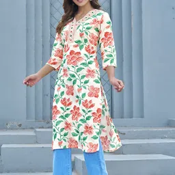 KALINI Women Floral Printed Festive Straight Kurta-picture-23