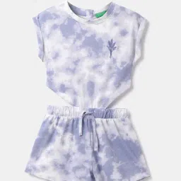 United Colors of Benetton Kids Purple Printed Jumpsuit-picture-23