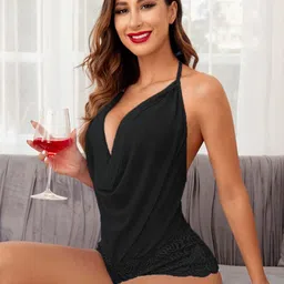 FIMBUL Net Halter Neck Baby Doll image 2