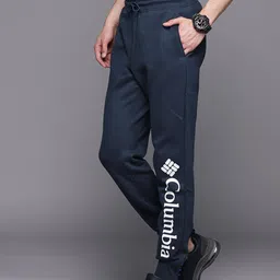 Columbia Men Navy Blue Straight Fit M CSC Logo Omni Heat Infinity Fleece Jogger-picture-27