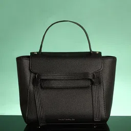 HAUTE SAUCE by Campus Sutra Leather Structured Sling Bag with Fringed-picture-28