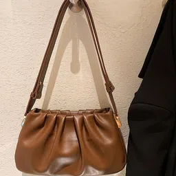 KPOP Women Solid Baguette Casual Sling Bag-image-33