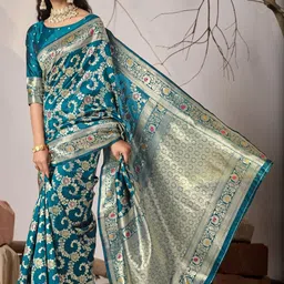 sareyavella Ethnic Motif Woven Design Zari Paithani Saree-picture-19