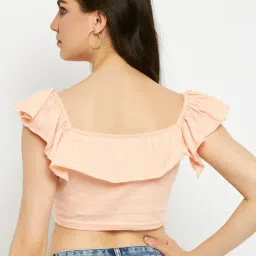 BRINNS Light Peach Crop Top image 2