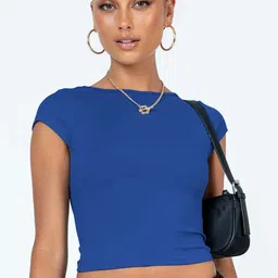 HERE&NOW Women Solid Round Neck Nylon Top-picture-39