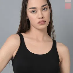 Dollar Missy Pack of 3 Combed Cotton with Stretchy Elastane Wire-Free Moulded Sports Bra-image-18