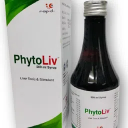 Rapid-I PhytoLiv Liver Syrup | Supports Digestion & Appetite, Aids Liver Detox with Eclipta Alba & Emblica Officinalis | Herbal Hepatoprotective Formula for Overall Liver Health - 200ml image 1