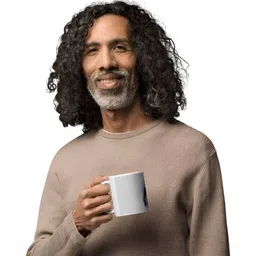 Mr UVD White Graphic Printed Ceramic Glossy Mug 350 ml image 5