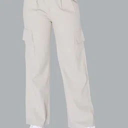 DIVISIVE Women Relaxed Straight Fit Easy Wash Pleated Trousers-image-19