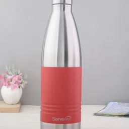 Servewell Indus Pro Vacuum Stainless Bottle Red & Silver - 1000ml-picture-25
