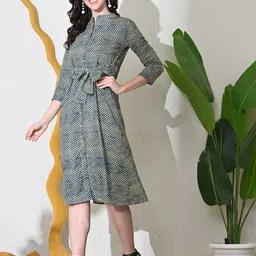 KALINI Print A-Line Dress image 5