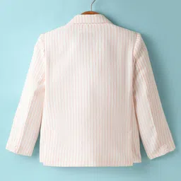 Noddy Cotton Full Sleeves Striped Blazer - Orange image 2