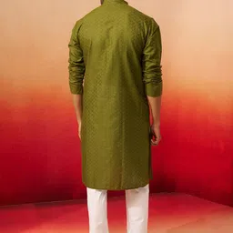 VASTRAMAY Men Emboridered Regular Kurta with Pyjamas image 2