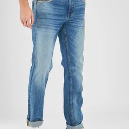 SPYKAR Men Regular Fit Mid Rise Light Fade Stretchable Jeans image 2