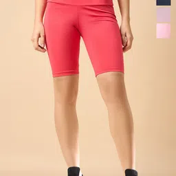 COLOR CAPITAL Women Pack of 4 Ankle-Length Fly Dry Cycling Shorts-image-97