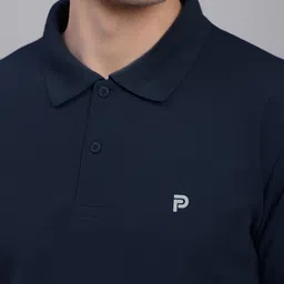 LUX PARKER Men Pack of 2 Solid Polo Collar Cotton T-shirts image 2