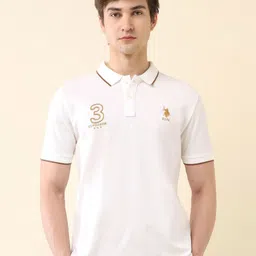 U.S. Polo Assn. Men Typography Printed Polo Collar Cotton Slim Fit T-shirt-picture-41