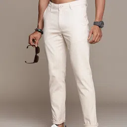 Roadster Men Solid Chinos Trousers-picture-25