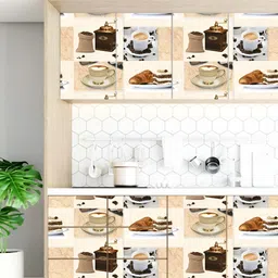 WallDaddy Brown & Beige 3D Printed Self Adhesive Wallpaper image 2