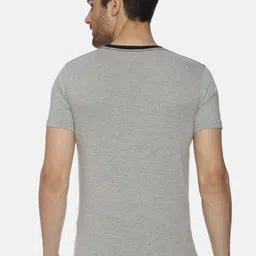 YAK YAK Men Grey Printed Round Neck Pure Cotton T-shirt image 5