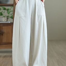 StyleCast x Revolte Women Textured Solid Mid-Rise Loose Fit Easy Wash Trousers-picture-18