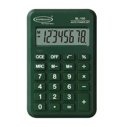 Bambalio 8 Digit Large LCD Display Green Electronic Calculator, BL-150 image 1