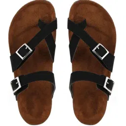 Mozafia Women's Black Toe Ring Sandals image 4