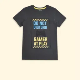 Pantaloons Junior Black Cotton Printed T-Shirt-picture-26