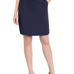 PATRORNA Navy Above Knee Skirt-picture-31