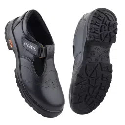 FUEL Steel Toe Safety Shoes PU Single Density Low Ankle Black Leather for Women Size UK4, SOFEE BLACK-picture-34