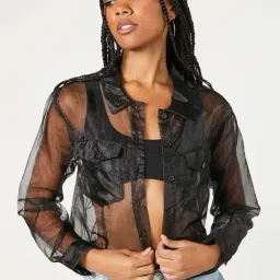 Forever 21 Black Regular Fit Jacket-image-48