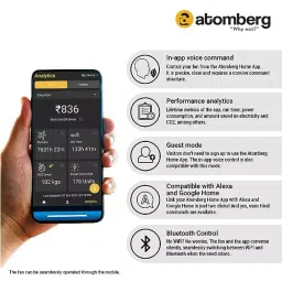 Atomberg Erica Smart Snow White 1200 mm BLDC Motor Ceiling Fan with Remote image 4