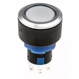 RS PRO Illuminated Push Button Switch Momentary 22.2 mm Cutout DPDT Yellow LED 250 V AC, 1758325 image 5
