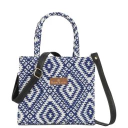 NR by Nidhi Rathi Blue Textured Medium Handbag-picture-8