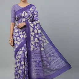 Shilpkala Ethnic Motifs Printed Pure Chiffon Saree With Unstitched Blouse-image-7