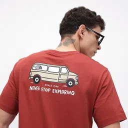 The North Face Unisex Printed Pure Cotton T-shirt-image-0