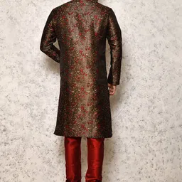 RANAK Men Woven Design Kurta with Churidar image 2