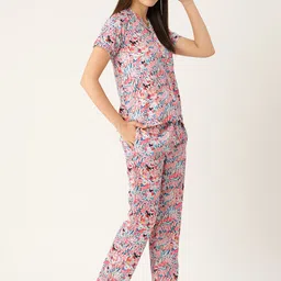 bedgasm Women Abstract Printed Night suit image 3