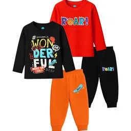 LITTLE LUSH Boys Pack Of 2 Printed T-shirt With Pyjamas-image-26