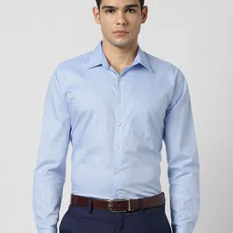 Van Heusen Men Slim Fit Spread Collar Cotton Shirt-picture-11