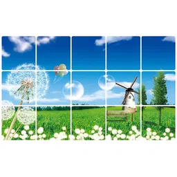 INDIAN ROYALS Blue & Green Printed Self-Adhesive & Durable Wall Sticker-picture-23
