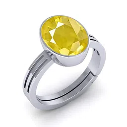 VISHVMA VISHVMA Sliver Plated Sapphire Gemstone Studded Finger Ring-picture-34