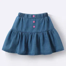 Mark & Mia Washed Skirt with Flares - Blue-picture-15