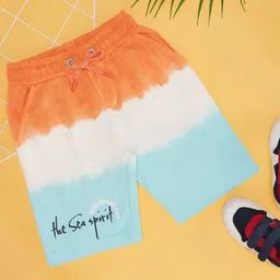 Pantaloons Junior Cotton Tie Dye Shorts - Orange-picture-18