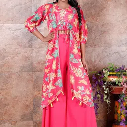 GRX Women Floral Printed Georgette Maxi Dress-picture-22