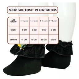 The little lookers Cotton Pack Of 2 Leaves & Bow Applique Detailed Socks - Black & White image 4