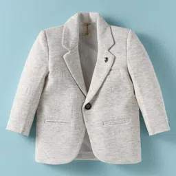 Dapper Dudes Full Sleeves Textured Blazer With Typography Printed Tee & Pant Set - Grey image 4