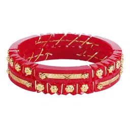 TANVI J Set of 2 Gold Plated Shakha Pola Bangle-picture-39